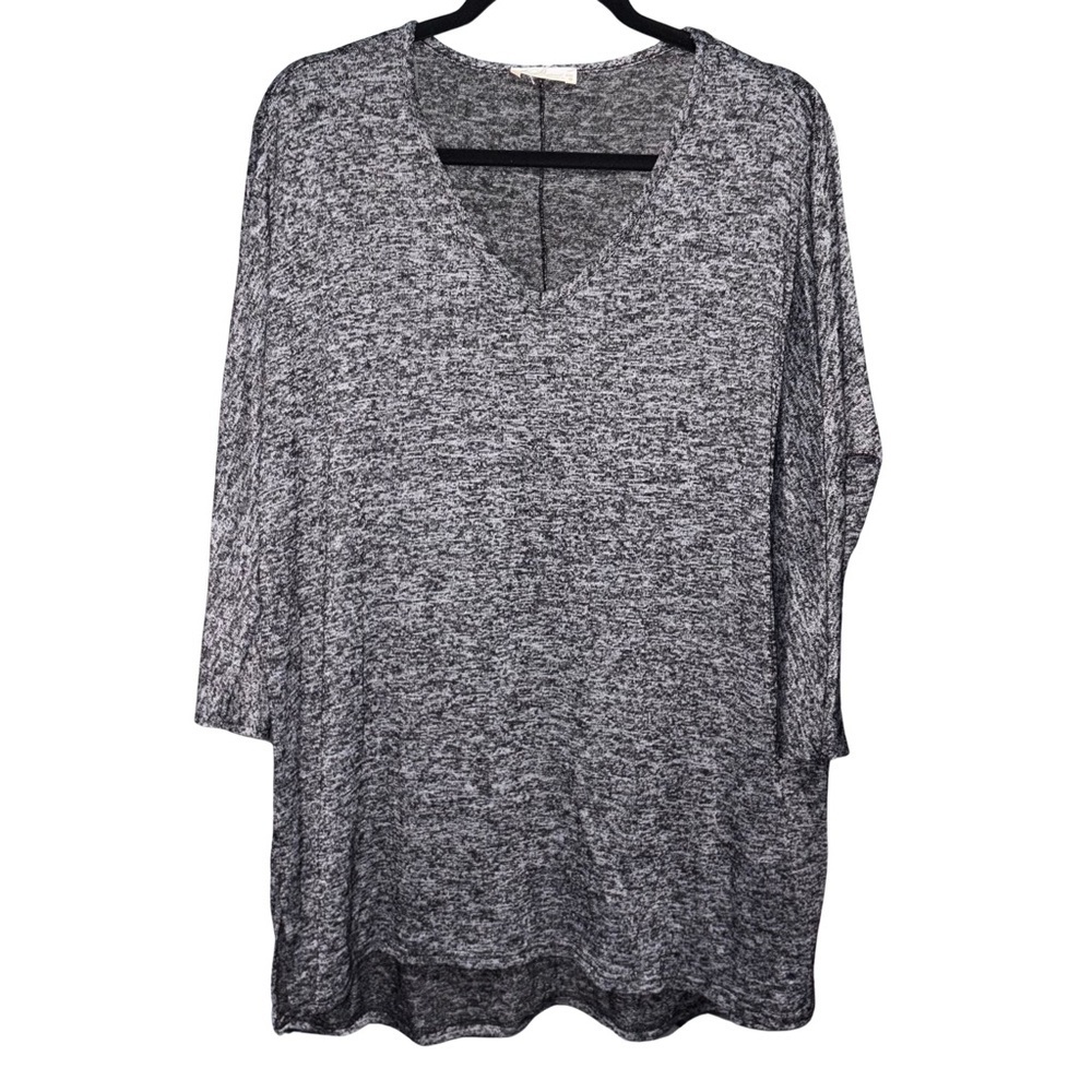 Prospect Blvd Gray V-Neck Tunic Sweater with Boxy Fit NWOT